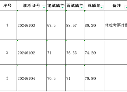 淮北师范大学2024年音乐学院工作人员（专任教师）招聘考试成绩及体检考察对象名单公告